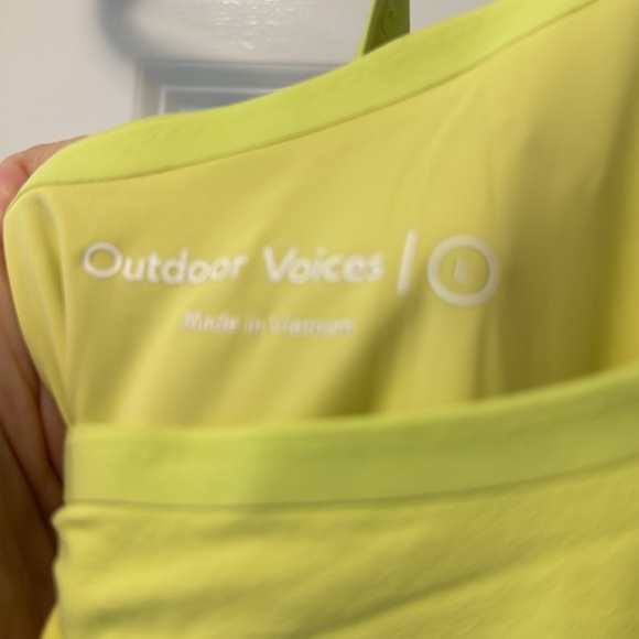 Outdoor Voices OV The Exercise Dress Margarita Neon Yellow Green Sz L - Picture 3 of 5